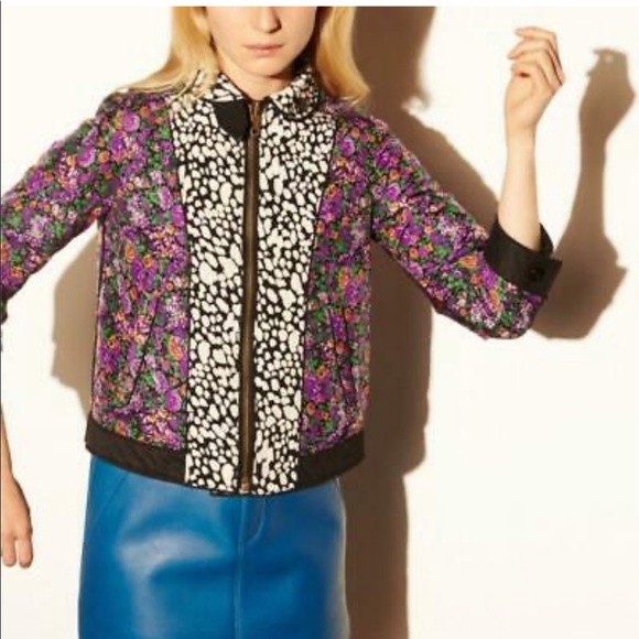 Coach 1941 Reversible Military Floral Silk Blouson Jacket Size Small - Picture 1 of 10